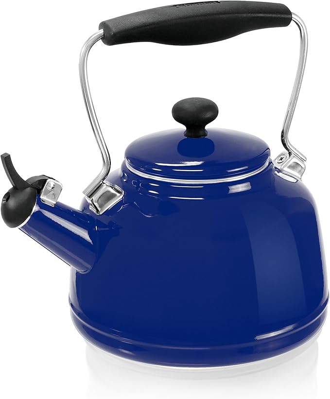 Chantal Tea Kettle, Vintage Series, Enamel on Steel, Whistling (Cobalt Blue)