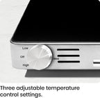 Chefman Electric Warming Tray with Adjustable Temperature Control, Perfect For Buffets, Restaurants, Parties, Events, and Home Dinners, Glass Top Extra Large 21” x 16” Surface Keeps Food Hot – Black
