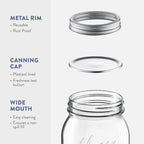 Paksh Novelty Mason Jars - Food Storage Container - 32 oz 6-Pack - Airtight Container for Pickling, Canning, Candles, Home Decor, Overnight Oats, Fruit Preserves, Jam or Jelly