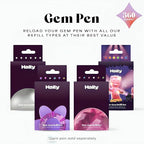 Hally Hair 360 Refill for Hair Gems - Multicolored Adhesive Jewels Only (No Stamper) – Hearts, Stars, Flowers, Pearls – Blacklight Glow – Hair Accessories for Girls & Teens