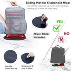 BAGSPRITE Stretchy Stand Mixer Cover with Appliance Slider- Washable Appliance Cover Compatible with Kitchenaid Mixer5/4.5 Quart - Dust Cover with Pockets for Kitchen Aid Accessories and Attachments