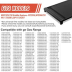 Upgraded WB31X24738 Griddle Replacement for GE Gas Stove, WB31X24998 Cast Iron Center Pan for Gas Range Parts Stove Top Pan Griddle Cooktop