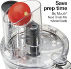 Hamilton Beach Big Mouth Duo Plus 12 Cup Food Processor & Vegetable Chopper with Additional Mini 4 Cup Bowl, Black (70580)