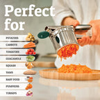 PriorityChef Large 15oz Potato Ricer, Heavy Duty Stainless Steel Potato Masher and Ricer Kitchen Tool, Press and Mash Kitchen Gadget For Perfect Mashed Potatoes - Everytime, Green