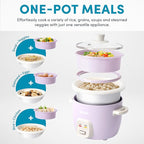 AROMA® CoreCoat Rice Cooker with Pop-Up Food Steaming Basket (4 Cups Cooked, 2 Cups Uncooked, 1 Qt)