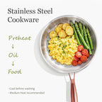 CAROTE 21pcs Tri-Ply Stainless Steel Cookware Set, Pots and Pans Set, Non Toxic Induction Kitchen Cooking Sets, Cookware Collection, Mirror Polish, Gold