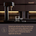 Mysoda Ruby 2 Sparkling Water Maker - Silent and Long-Lasting Aluminium Soda Maker with 1L Water Bottle - Without CO2 Cylinder - Black Copper