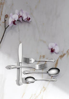 Oneida Silverware Set, Oneida True Rose Everyday Flatware Dinner Forks Set, Service For 4, 18/0 Stainless Steel Fork Sets, Rust Resistant, Dishwasher Safe, Dining Utensils Sets (Silver, 4 Piece)