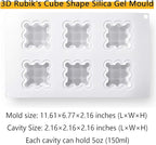 OCPO KITCHEN Bubble Silicone Baking Mold, Silicone Candle Mold, French Dessert Molds for Mousse Cake Pastry Chocolate Pudding Jelly Cheesecake Ice Cream, Cube Shape (6-Cavity)