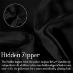 Mulberry Silk Pillowcase for Hair and Skin Prevent Acne Pillow Cases Both Sides Real Silk Pillowcases Organic Silk Pillowcase with Hidden Zipper, Black, King (20"×36")