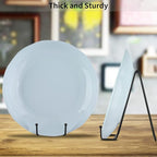IBosins 5 Pack 8 Inch Plate Holder Display Stands, Large Metal Black Frame Stand for Picture, Book, Photo Easel, Creation, Collectibles