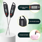 Copkim 6 Set Waterproof Food Thermometer for Water, Liquid, Candle and Cooking Digital Meat Thermometer with Long Probe Instant Read for Kitchen BBQ Grill Candy (Black)