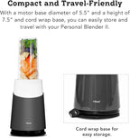 Tribest PB-430GY-A Personal Blender II, Mason Jar Ready Personal Blender with Mason Jar Mug, Gray