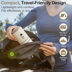 ALL-IN-ONE Portable Coffee Maker with Grinder and Pour Over for Travel, Rechargeable, Conical Burr, Cordless Mini Coffee Maker for Car, Camping, RV, Van