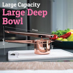 PriorityChef Large 15oz Potato Ricer, Heavy Duty Stainless Steel Potato Masher and Ricer Kitchen Tool, Press and Mash Kitchen Gadget For Perfect Mashed Potatoes - Everytime, Rose Gold and Black