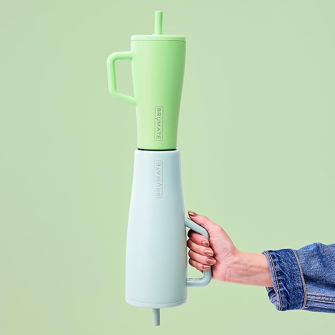 BrüMate Era 20 oz Tumbler with Handle and Straw | 100% Leakproof Insulated Tumbler with Lid and Straw | Made of Stainless Steel | Cup Holder Friendly Base | 20oz (Lavender)