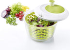 Westmark Salad Spinner, Capacity: 4.4 litres, ø 23.5 cm, Plastic, BPA-Free, Spinderella, Colour: Transparent/White/Green, 243022E1