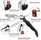 Wine Keys Opener Travel Corkscrew Wine bottle Opener Waiter Beer Bartender for Home Office Kitchen Restaurant Bar Applications(Black,24 Pieces)