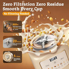 10 in 1 Nut Milk Maker Machine, 55oz Automatic Soy Milk Maker Blender, Homemade Soy Milk, Almond Milk, Oat Milk,Juice, Plant Based and Non Dairy Beverages (white)