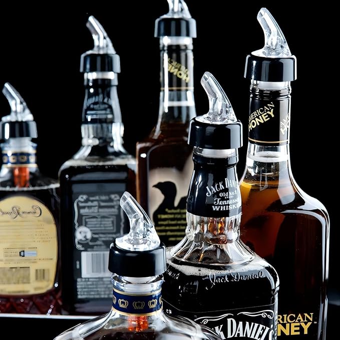 6 Pack Measured Liquor Pour Spout, Liquor Bottle Pourers, Measure Pour Spout for Liquor Bottles, Bottle Pourers for Alcohol, Shot Pourer Cocktail Liquor Dispenser Bar Bartending Tool -1oz/30ml