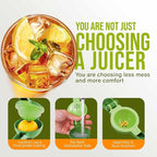 Zulay Kitchen Metal 2-in-1 Lemon Squeezer - Sturdy Max Extraction Hand Juicer Lemon Squeezer Gets Every Last Drop - Easy to Clean Manual Citrus Juicer - Easy-Use Lemon Juicer Squeezer - Green/Lime