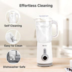 Simplus 42oz Blender for Smoothies with 2-Cup Food Processor & 1-Cup Vegetable Food Chopper, High Speed Blenders with 2 Speeds and Pulse for Puree, Nuts and Shakes