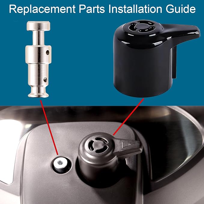 Replacement Parts for Instant Pot Duo/Duo Plus 5&6QT, 10Pcs Set with Steam Release Valve, Sealing Ring, Float Valve replacement for Instant Pot, lid replacement for Instantpot IP-DUO50 IP-DUO60