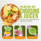 Zulay Kitchen Metal 2-in-1 Lemon Squeezer - Sturdy Max Extraction Hand Juicer Lemon Squeezer Gets Every Last Drop - Easy to Clean Manual Citrus Juicer - Easy-Use Lemon Juicer Squeezer - Purple/Lime