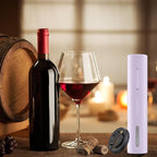 COKUNST Electric Wine Opener, Automatic Battery-Operated Corkscrew with Built-in Foil Cutter for Party Home Kitchen Wedding Purple