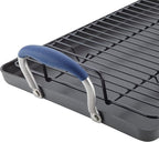 Anolon Advanced Hard Anodized Nonstick Double Burner Griddle with Multi-Purpose Rack, 10-Inch by 18-Inch, Indigo