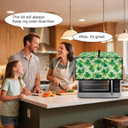 Clover Print Toaster Oven Cover Heavy Duty, Heat Resistant Dust-proof Toaster Cover Kitchen Small Appliance Protective Slipcover Washable Slipcover for Kitchen Counter, Green, M