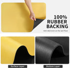 HotLive Dish Drying Mat for Kitchen Counter, Heat Resistant Drainer Mats with Non-slip Rubber Backed, Hide Stain Kitchen Super Absorbent Draining Mat, Easy to Clean Dish Rack Pad, Yellow 16"x20"