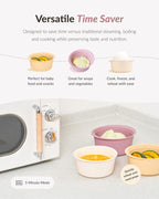Moyuum Silicone Microwave Steamer | Made in Korea, Baby Food Maker Bowl with Lid, Egg and Vegetable Steam Cooker, Japanese Donabe Inspired Cooking Pot, Dishwasher Safe (Small, Mustard)
