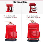 BAGSPRITE Stretchy Stand Mixer Cover with Appliance Slider– Washable Applicance Cover Compatible with KitchenAid Mixer 6/7/8 Quart – Dust Cover with Pockets for KitchenAid Accessories and Attachments