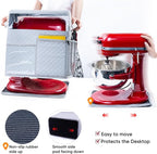 BAGSPRITE Stand Mixer Cover with Detachable Appliance Sliders Base Compatible with KitchenAid Mixer-Storage Bag for 6/7/8 Quart with Pockets for Kitchen Aid Accessories and Attachments