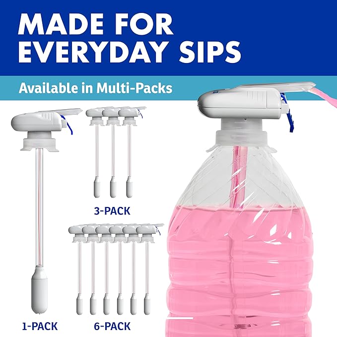 The Magic Tap Automatic Drink Dispenser - Hands-Free Beverage Dispenser for Fridge - Perfect for Milk, Juice - Gifts for Women & Men - 1 Pack, White