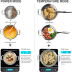 Duxtop Portable Induction Cooktop, Countertop Burner Induction Hot Plate with LCD Sensor Touch 1800 Watts, Silver 9600LS BT-200DZ