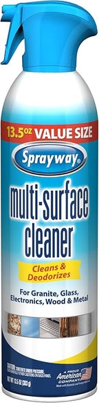 Sprayway Multi-Surface Cleaner, 13.5oz, Pack of 6 | All-Purpose Cleaner for Granite, Glass, Wood, Metal | Ideal for Cabinets, Appliances, Furniture, Household Hard Surfaces