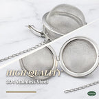 Calico Cat Tea Infuser Set - Adorable Tricolor Kitty Hook, Fine Mesh Loose Leaf Tea Steeper, Stainless Steel, No Mess, 1 Pack (Brushed Silver)
