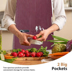 VALOME 2 Pack Kitchen Aprons, Apron for Cooking with 2 Pockets, Unisex Adjustable Neck Strap Chef Aprons for Men Women