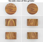 KINGTOP Grinder, Large 3" Spice Grinder (Wood Grain Brown)
