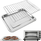 Countertop Toaster Oven Replacement Parts for BLACK+DECKER 8 Slice Extra Wide Convection Oven, Stainless Steel Toaster Oven Accessories Wire Rack Baking Tray