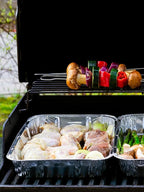 NEEBAKE 20 Set Disposable Aluminum Pans with Lids Assorted Sizes - 10 Large 10.25x12 Foil Pans Half Size & 10 Small 8x8 Tin Foil Baking Pans, Tin Trays Containers for Meal Prep, Food Cooking, Roasting