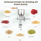 High Hopper Corn Grinder, Iron Grain Grinder Manual Coffee Grinder, Hand Grinder with Large Hopper for Barley Wheat Berries Coffee Chickpeas Pepper Dried Beans, Animals Feed Home Brewing