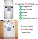 Magnetic Towel Bar for Refrigerator, Magnetic Towel Holder Towel Hook Hanger for Fridge, Kitchen Stove, Oven, Dishwasher, Sink Laundry Washing Machine Black 1 Pack