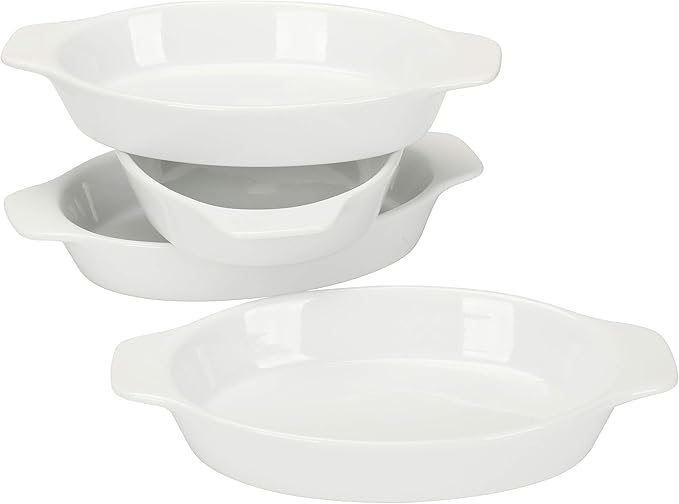 BIA Cordon Bleu Au Gratin Porcelain Baking Dish, Large, White (904998S4SIOC)