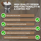 Aluminum 3 Cup 150ml Moka Pot Express Coffee Maker Stovetop Espresso Colorful Coffeemaker Italian Classic Style Brewing Greca Cafe Mocha Machine for Cafeteras Lover Camping Travel and Home Use 5oz
