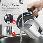 Secura Electric Milk Frother, Automatic Milk Steamer Warm or Cold Foam Maker for Coffee, Cappuccino, Latte, Stainless Steel Milk Warmer with Strix Temperature Controls