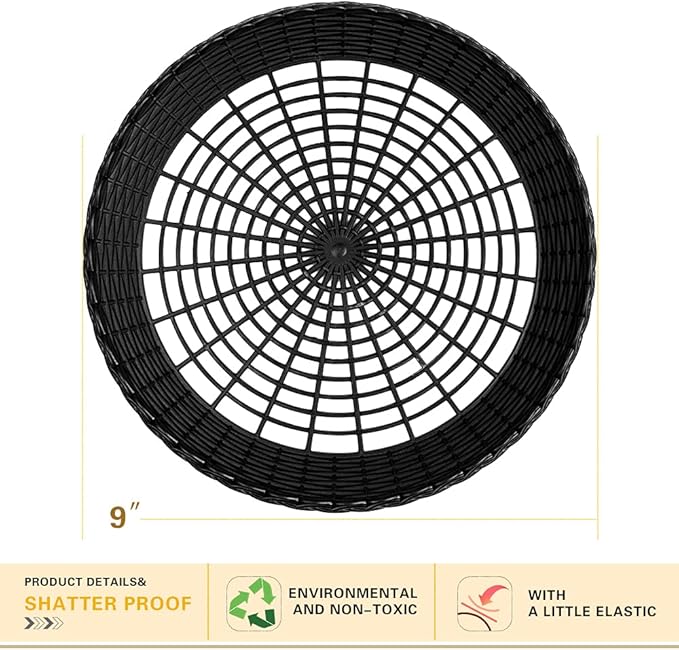 Paper Plate Holders, 8/12/24 Packs 9/10 Inch paper plate holders reusable Black Plastic Heavy Duty supports for Picnic Party Dinner