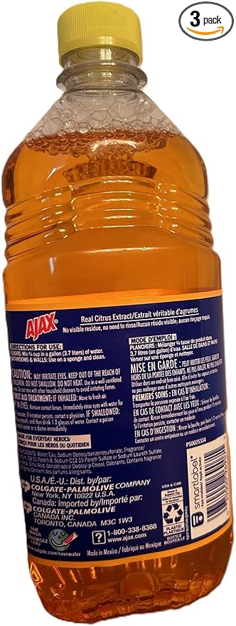 Ajax Orange Scented All Purpose Cleaner 16.9 Ounce (3 pack)
